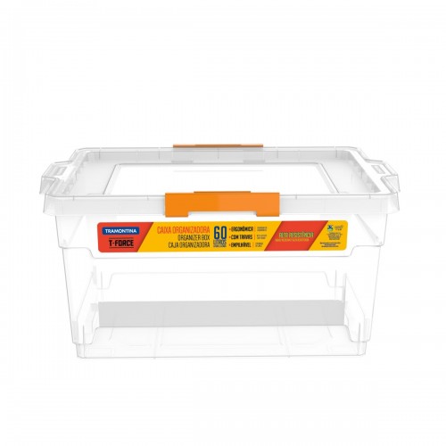 Contenedor Organizador Tramontina 60L 70x45x34cm Trans