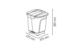 Basurero Tramontina 92811 Plastico Pedal 15L Gris Basurero Tramontina 92811 Plastico Pedal 15L Gris