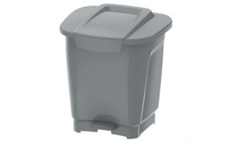 Basurero Tramontina 92812 Plastico Pedal 25L Gris Basurero Tramontina 92812 Plastico Pedal 25L Gris