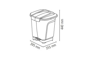 Basurero Tramontina 92812 Plastico Pedal 25L Blanco Basurero Tramontina 92812 Plastico Pedal 25L Blanco