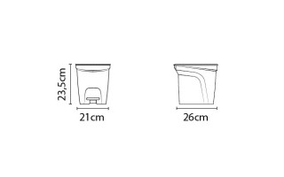 Basurero Tramontina 92851 Plastico Tapa Pedal 7L Blanco Basurero Tramontina 92851 Plastico Tapa Pedal 7L Blanco