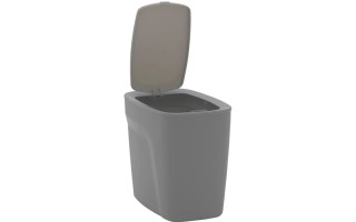 Basurero Tramontina 92861 Plástico 6,5L Gris Tapa Boton Basurero Tramontina 92861 Plástico 6,5L Gris Tapa Boton