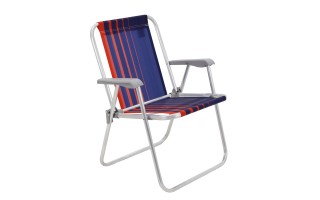 Silla de Playa Tramontina Samoa Aluminio Azul/Naranja Silla de Playa Tramontina Samoa Aluminio Azul/Naranja