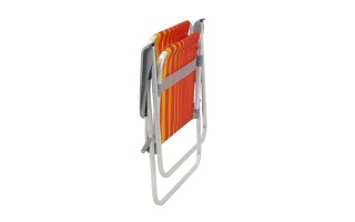 Silla de Playa Tramontina Samoa Aluminio Naranja/Amarillo Silla de Playa Tramontina Samoa Aluminio Naranja/Amarillo