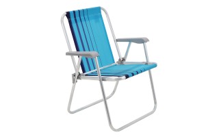 Silla de Playa Tramontina Samoa Aluminio Azul/Celeste Silla de Playa Tramontina Samoa Aluminio Azul/Celeste
