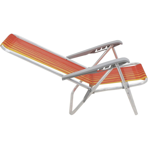 Silla Reclinable Tramontina Bali Alum. Naranja 4 posiciones