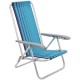 Silla Reclinable Tramontina Bali Alum. Celeste 4 posiciones