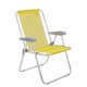 Silla de Playa Tramontina Creta Aluminio Amarillo