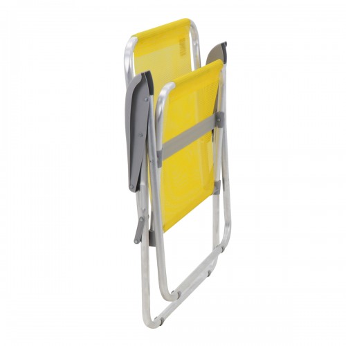 Silla de Playa Tramontina Creta Aluminio Amarillo