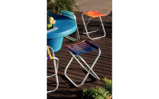 Banqueta Plegable Tramontina Fiji 92900 90kg Azul