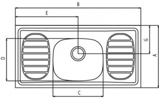 Pileta Tramontina 93430 1c. Cen. Rectangular 100x50cm Pre pulido Pileta Tramontina 93430 1c. Cen. Rectangular 100x50cm Pre pulido