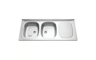 Pileta Tramontina 93445 2c. Izq. Rectangular 120x50cm Satinado Pileta Tramontina 93445 2c. Izq. Rectangular 120x50cm Satinado