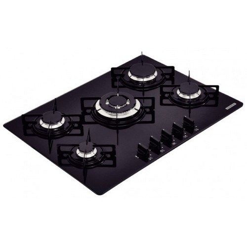 Placa de Cocina Tramontina a Gas 5 Hornallas 69cm Negro