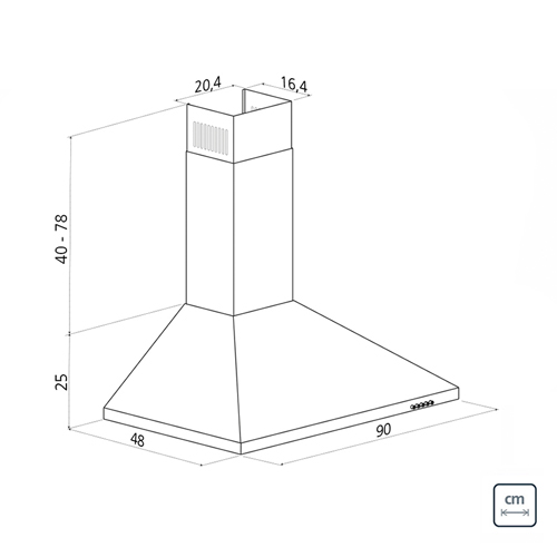 Extractor Campana Tramontina Standard 94814 90cm Inox.