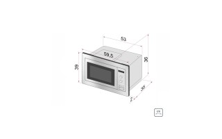 Microondas Empotrable Tramontina 94880 25L 1500W Inox Microondas Empotrable Tramontina 94880 25L 1500W Inox
