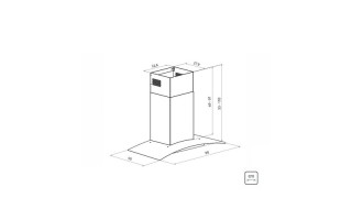 Extractor Campana Tramontina 95800 de Pared 90cm Vidrio Extractor Campana Tramontina 95800 de Pared 90cm Vidrio