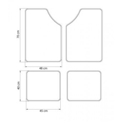 Alfombras para Automovil Tramontina Universal 4pzs