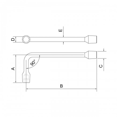 Llave Pipa Hex. Tramontina Pro 44720 10mm