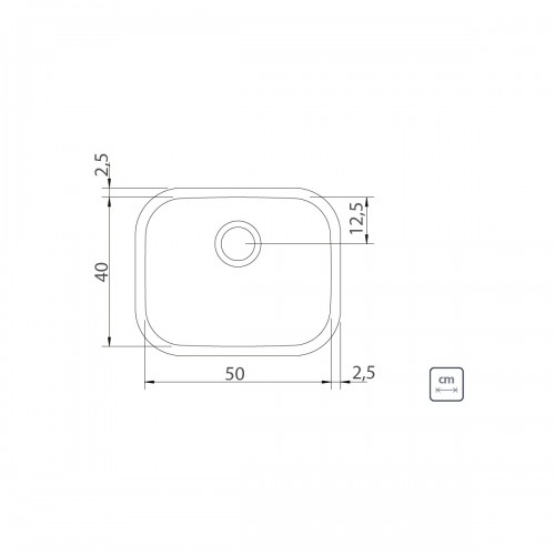 Bacha Tramontina 94026 1c. Rectangular 50x40cm Satinado