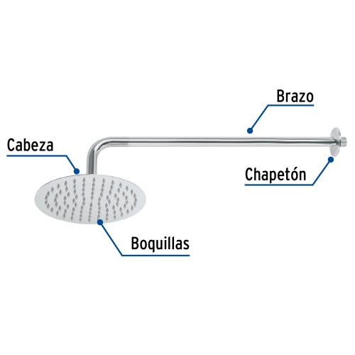 Ducha Foset 45075 8'' 20cm Redonda Cromada