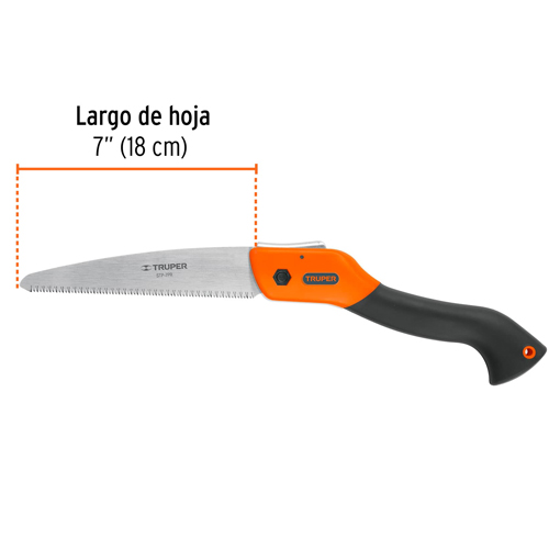 Serrucho para Podar Truper 100197 Rebatible 7'' 11dpp