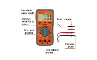 Multímetro Truper 100360 200A 600V Profesional Multímetro Truper 100360 200A 600V Profesional
