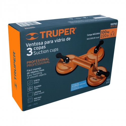 Ventosa para Vidrio Truper 100762 Triple 100kg