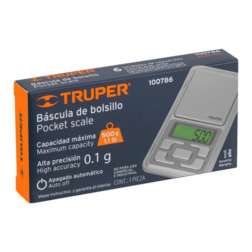 Balanza Digital de Bolsillo Truper 100786 500g