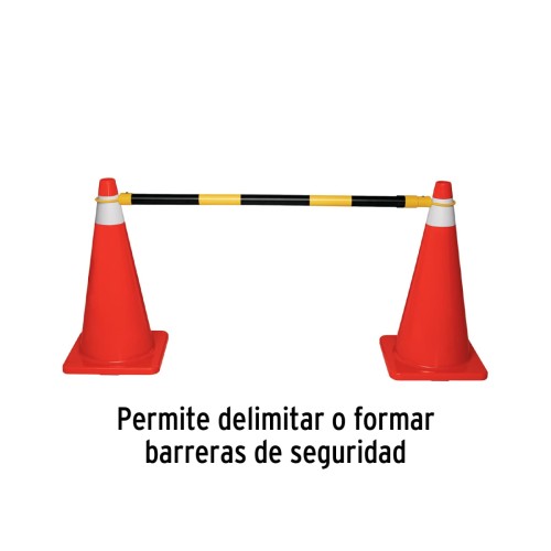 Barra Extensible para Conos Truper 101019 130-210cm