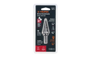 Mecha Escalonada Truper 101457 1/4"-7/8" Óxido Negro Mecha Escalonada Truper 101457 1/4"-7/8" Óxido Negro