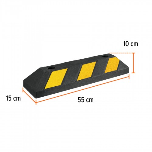 Tope de Estacionamiento Truper 55cm Negro y Amarillo