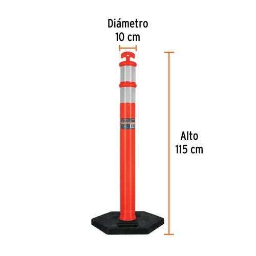 Hito de Vialidad Truper 101666 115cm Naranja