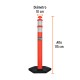 Hito de Vialidad Truper 101666 115cm Naranja