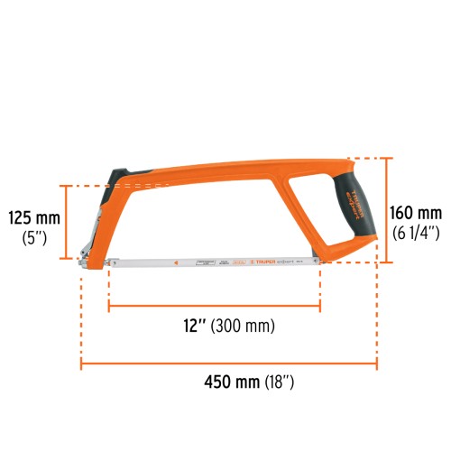 Arco de Sierra Truper Expert 10232 12'' 30cm Extra Tensión