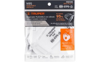 Mascarilla Truper 102336 N95 con Válvula para Partículas Mascarilla Truper 102336 N95 con Válvula para Partículas