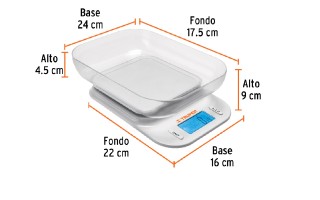 Balanza Digital de Cocina Truper 102421 5kg con Plato Balanza Digital de Cocina Truper 102421 5kg con Plato