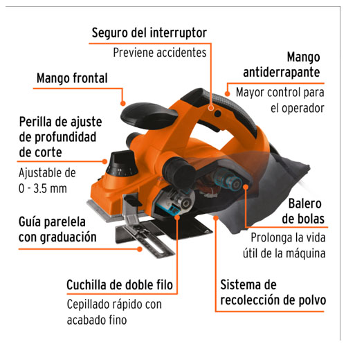 Cepillo Eléctrico Truper 102464 80mm 850W