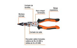 Pinza Multiusos Truper 103013 8'' 20cm Pinza Multiusos Truper 103013 8'' 20cm