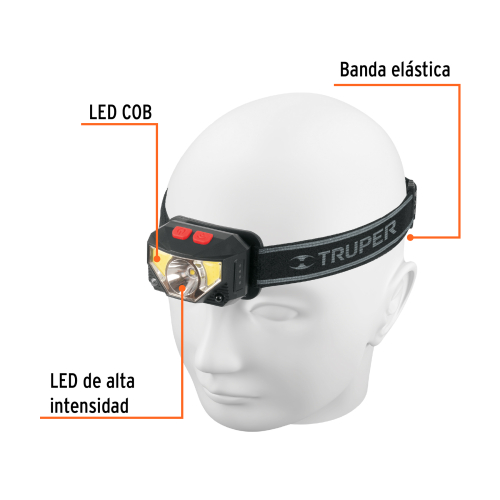 Linterna para Cabeza Truper 103087 270lm LED Recargable Linterna para Cabeza Truper 103087 270lm LED Recargable