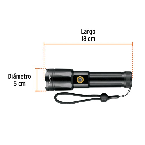 Linterna Truper 103100 1200lm LED Recargable Linterna Truper 103100 1200lm LED Recargable