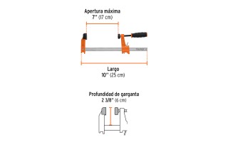 Sargento Truper 103166 6'' 17cm 95kg Sargento Truper 103166 6'' 17cm 95kg