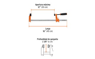 Sargento Truper 103169 12'' 30cm 95kg Sargento Truper 103169 12'' 30cm 95kg