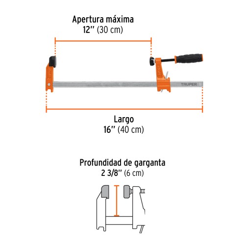 Sargento Truper 103169 12'' 30cm 95kg