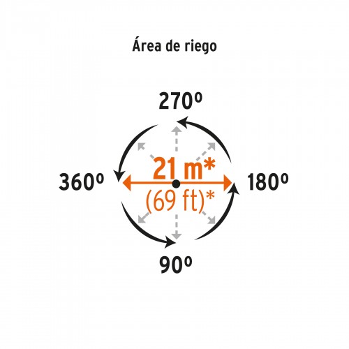 Regador Truper 10330 de Impulso 360 Estaca 2V