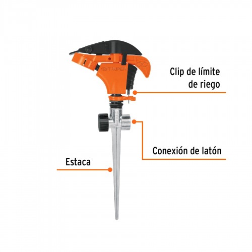 Regador Truper 10339 de Impulso Sectorial Estaca 2V