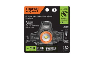 Linterna para Cabeza Truper Expert LED 900lm Recargable Linterna para Cabeza Truper Expert LED 900lm Recargable