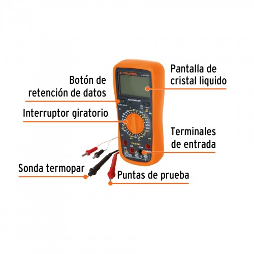 Multimetro Digital Truper 10402 Profesional