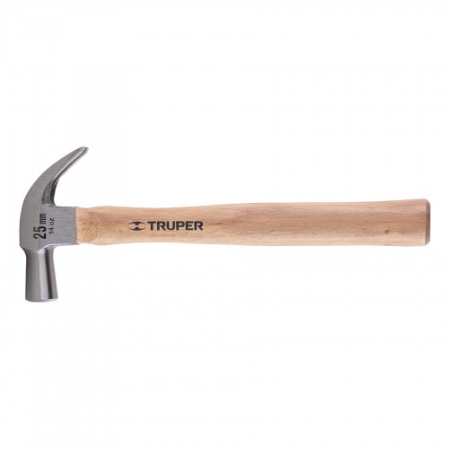 Martillo Uña Truper 10558 25mm 14oz (379g) Mango Madera