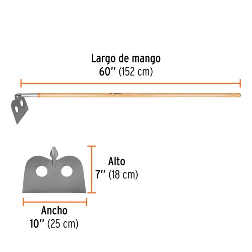 Azada Mezcladora Truper 10565 10'' 152cm Forjado