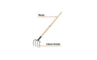 Cultivador para Jardín Truper 10568 4di 162cm Forjado Cultivador para Jardín Truper 10568 4di 162cm Forjado